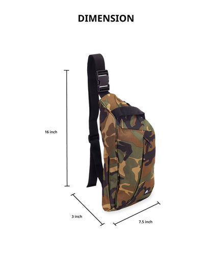 CSB1000-Everest Woodland Camo Sling Messenger Bag