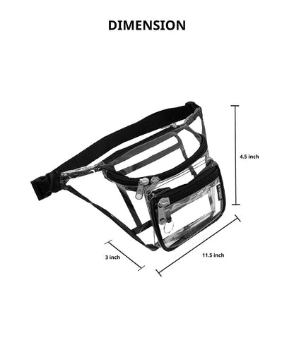 CL044KD - Everest Heavy Duty Clear Waist Pack Standard